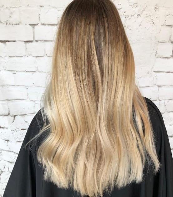Braunes bis hellblondes Ombre