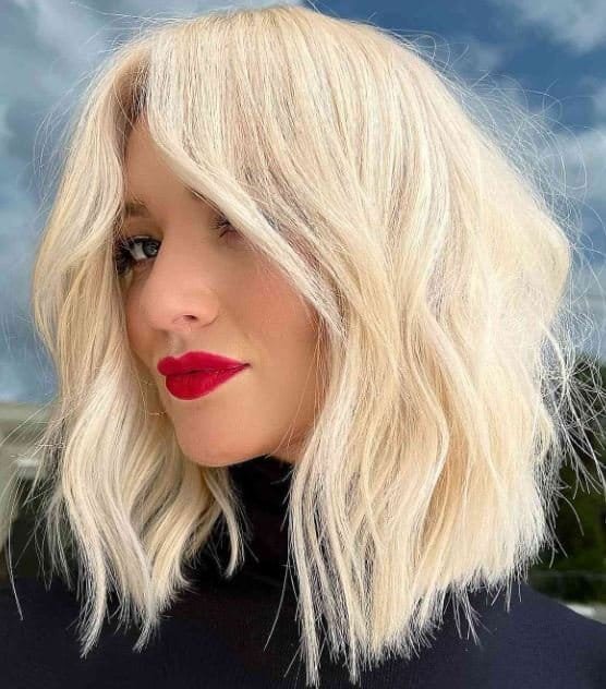 Helles hellblondes Lived-In Lob