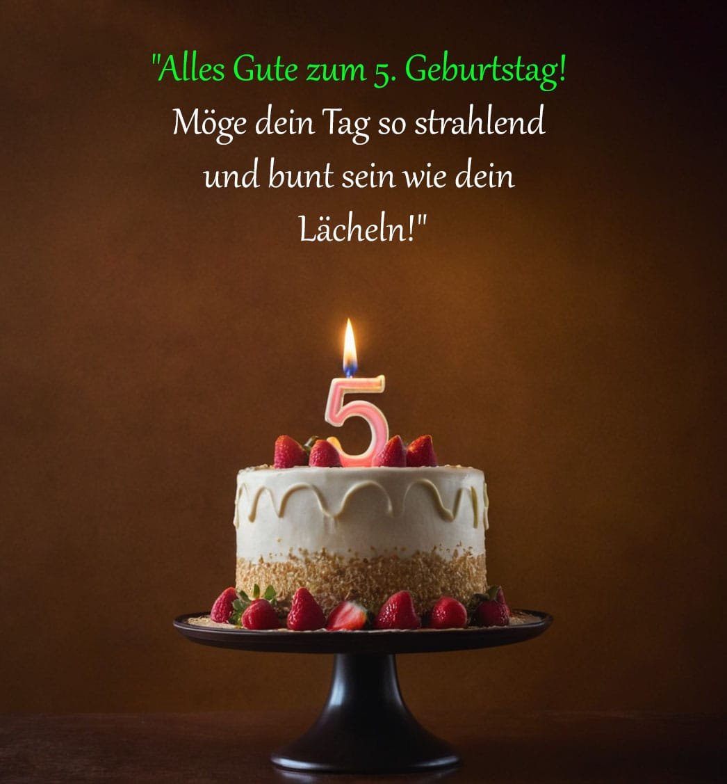 Schöne Sprüche und Glückwünsche zum 5. Geburtstag 1 Sprüche Und Glückwünsche Zum 5. Geburtstag