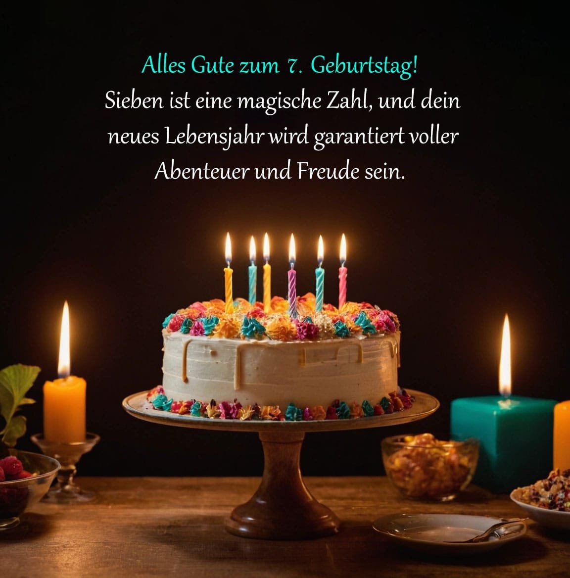 Schöne Sprüche und Glückwünsche zum 7. Geburtstag 2 Sprüche und Glückwünsche zum 7. Geburtstag